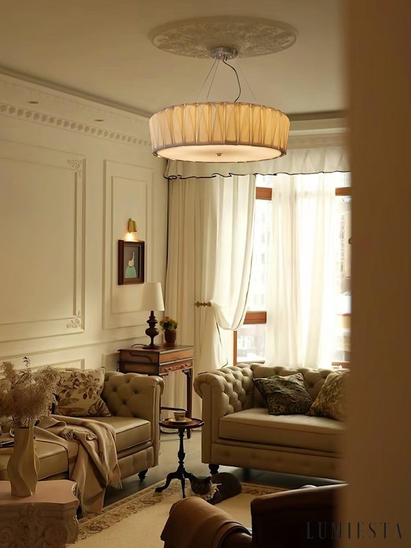 Volcaria - Lampa wisząca nowoczesna, chrom i biała do salonu, Ø55/75/103 cm