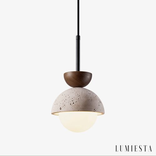 Lumiesta-zlotrawa-652-lampa-wiszca-trawertynowa-drewniana-ta-do-salonu-15-x-20-cm.jpg Zapri - Lampa wisząca trawertynowa, drewniana, żółta do salonu, Ø15 x 20 cm