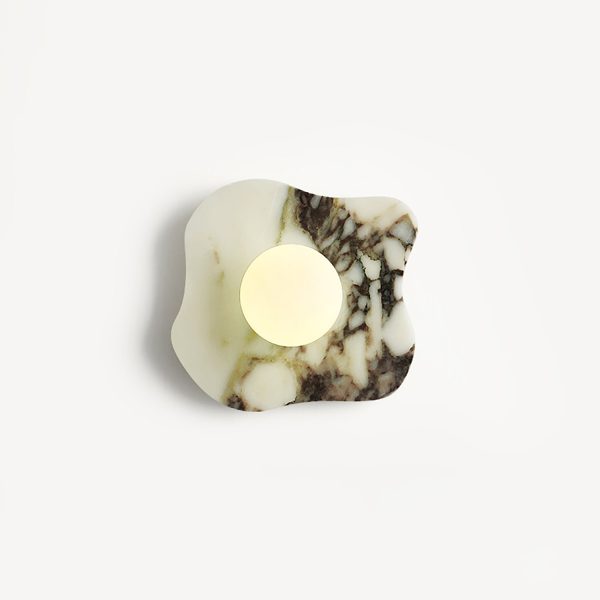 Marble irregular wall lamp White 24cm 23cm