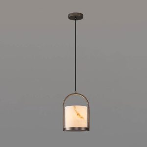 Lampa wisząca cylindryczna z marmuru o średnicy 20cm