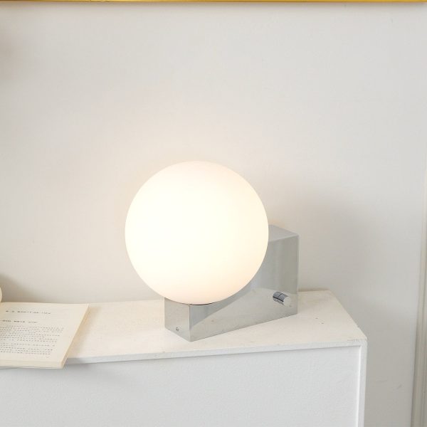 Lampa stołowa Natalia szklana o okrągłym kształcie 26cm