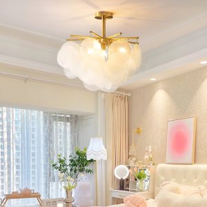 Lampa wisząca Nimbus w stylu luksusowym z mosiądzu i szkła