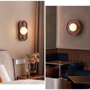 Lampa ścienna Alabaster Odis okrągła styl industrialny