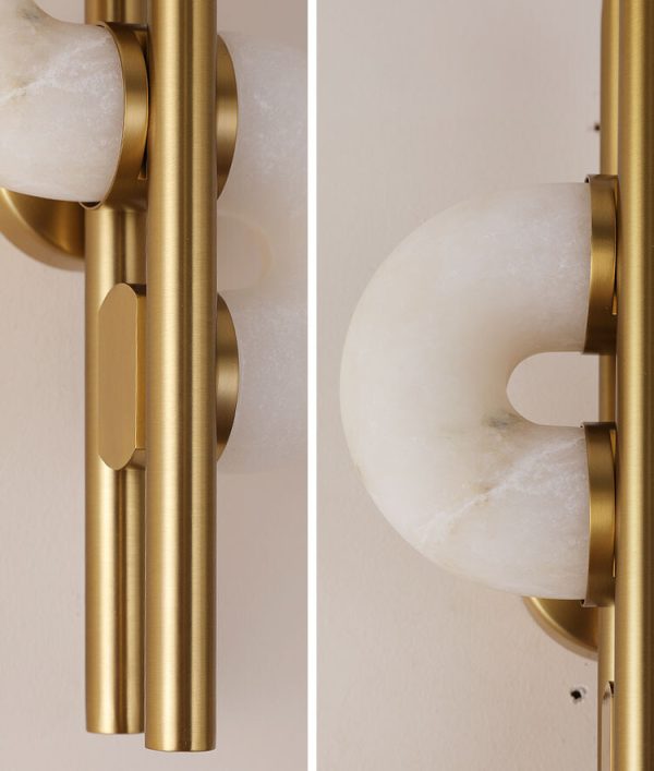 Dolly - Alabaster - lampa ścienna alabaster+metal 40/60cm