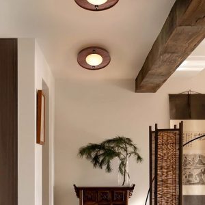 Lampa ścienna Alabaster Odis okrągła styl industrialny