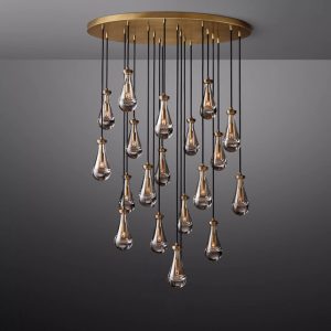 Raindropa - modern-style pendant lamp with crystals