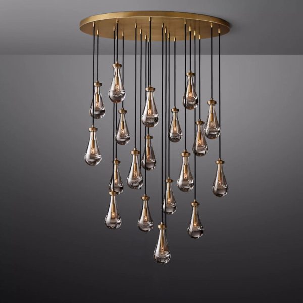 Raindropa - modern-style pendant lamp with crystals