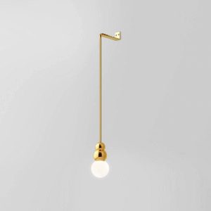Spherical wall lamp in gold or chrome 18cm