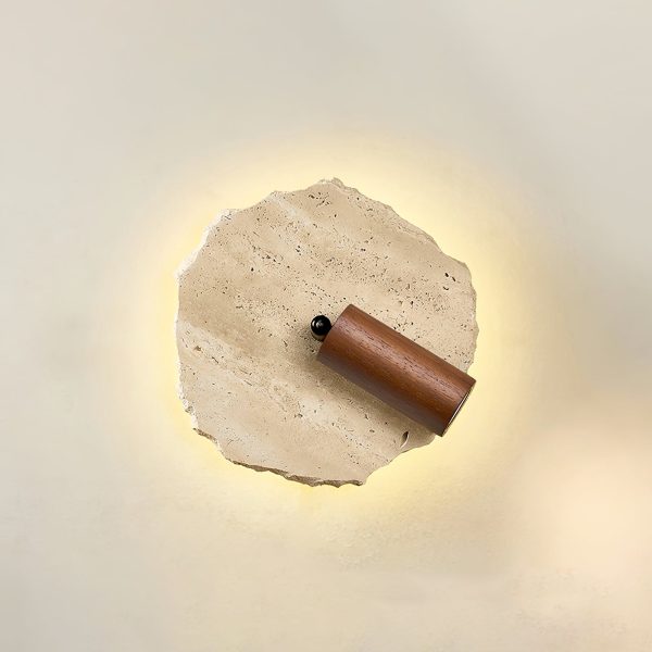 Travertine-Thalos-Irregular-Round-Wall-Light-Vidirlighting3_1.jpg Nieregularny okrągły kinkiet trawertynowy 23cm beżowy