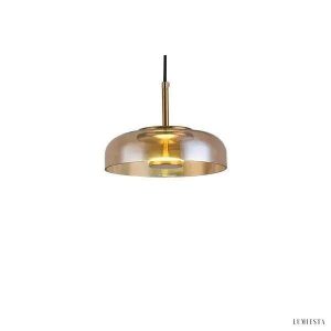 Classic glass pendant lamp in a minimalist style