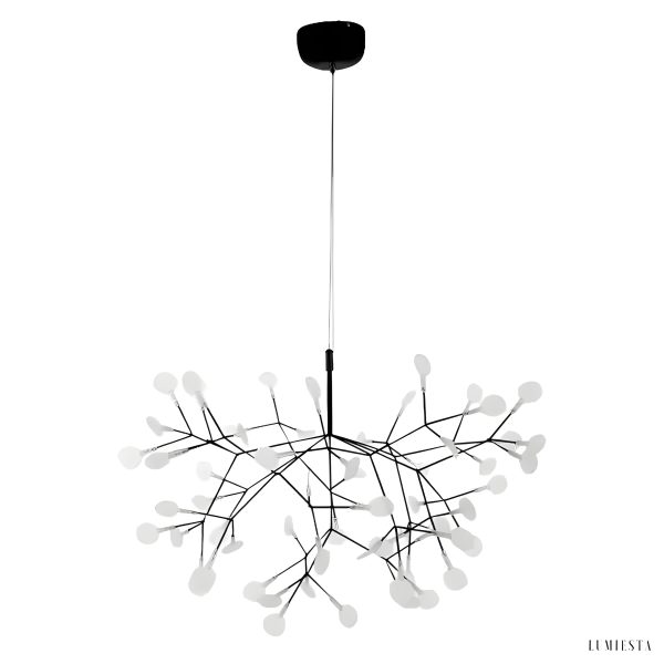 Foglia - Nowoczesny żyrandol z ruchomymi białymi liśćmi w stylu skandynawskim