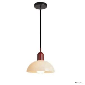 Bauhaus stained-glass pendant lamp in a minimalist style