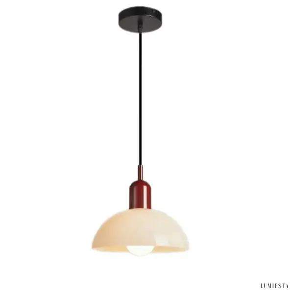 Bauhaus stained-glass pendant lamp in a minimalist style