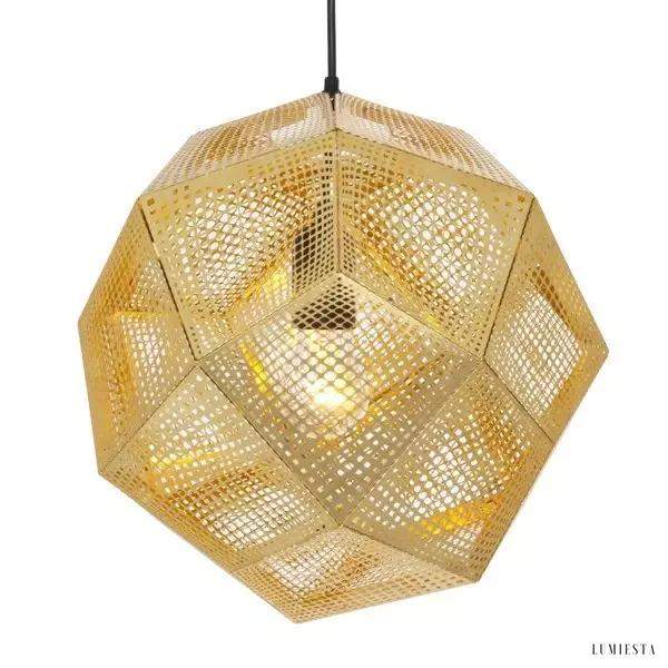 Lampa Wisząca Echo Złoty Nowoczesny Żyrandol ze Stali Nierdzewnej