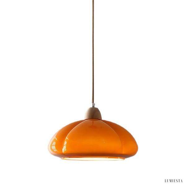 Szklana lampa wisząca dynia nowoczesny design do kuchni