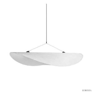 Lampa wisząca Cloudy biała chmurka, subtelny kształt obłoku na jasnym tle