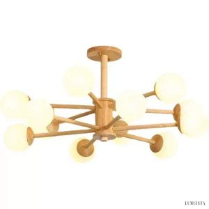 Lampa sufitowa Origin w drewnianym stylu molekularnym