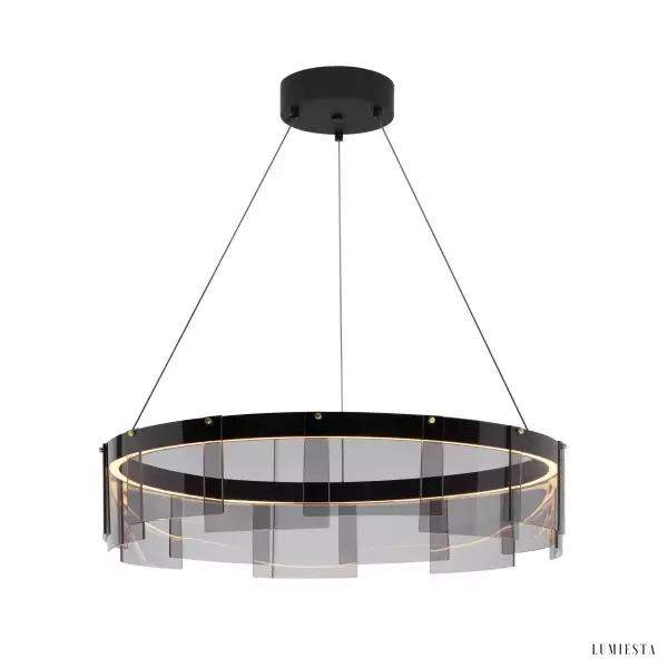 Nowoczesna lampa wisząca Sangium LED z szklanym kloszem