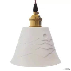 Pendant lamp wall sconce mountain ceramic shade Japanese style