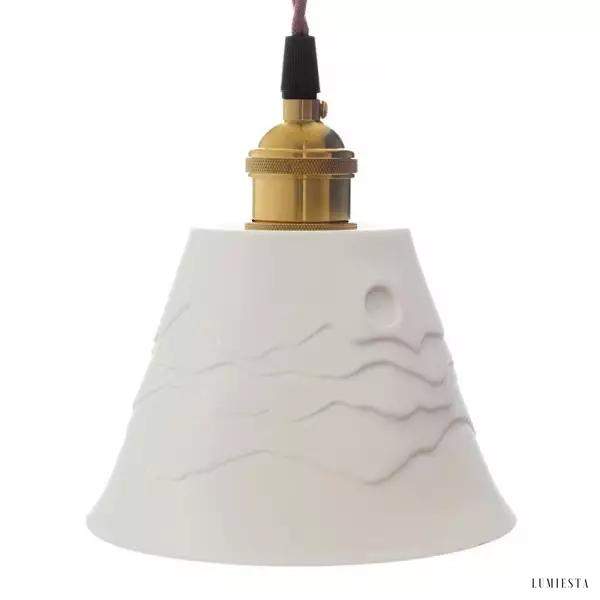 Pendant lamp wall sconce mountain ceramic shade Japanese style