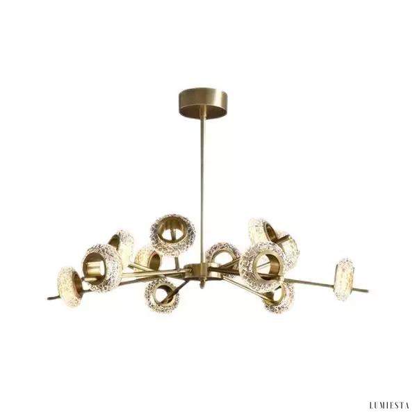 Lampa sufitowa LED z kryształowymi elementami w stylu nowoczesnym