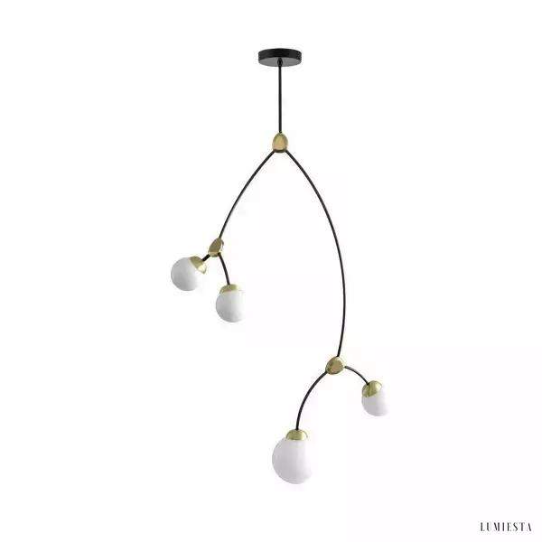 Lampa wisząca Ivy w egzotycznym stylu z dmuchanego szkła