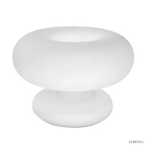 Bauhaus biała lampa stołowa w kształcie grzyba minimalistyczna