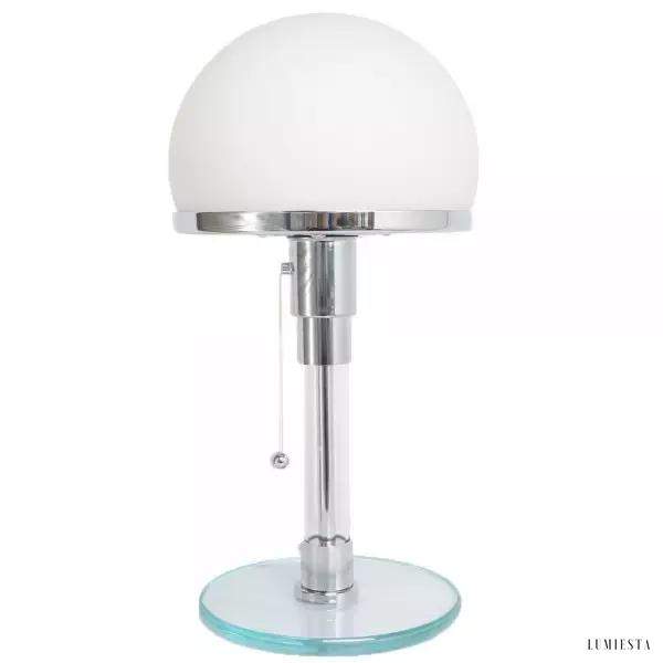 Lampa stołowa Bauhaus Wagenfeld z szklanym kloszem