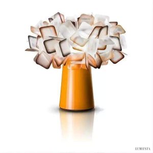 Lampa stołowa Slamp Clizia w kształcie kwiatów biała