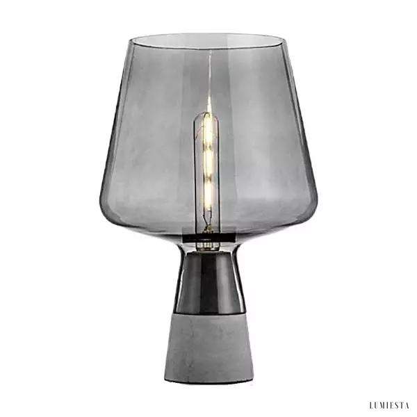 Lampa stołowa Leimu z ręcznie dmuchanego szkła i betonu