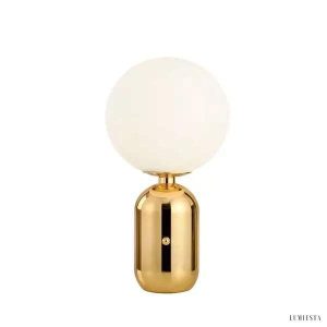 Lampa stołowa Aballs duża w stylu nowoczesnym z szklanym kloszem