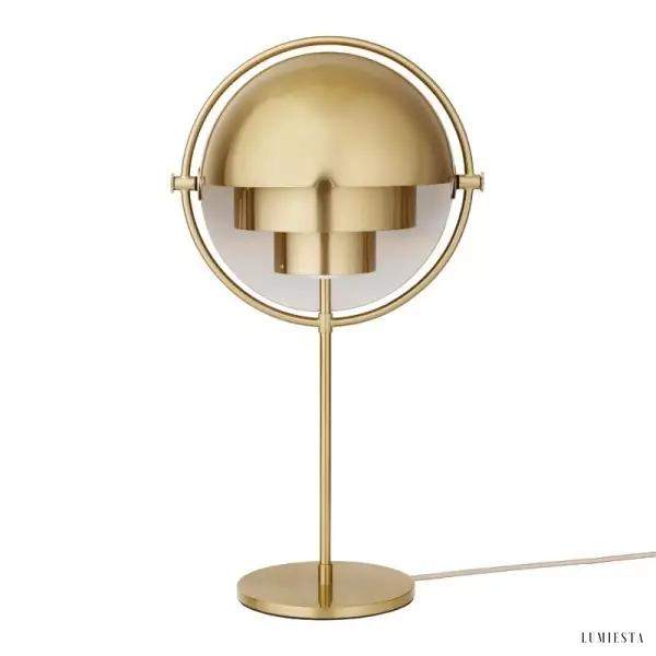 lampa stołowa metalowa złota czarna Multi-Lite w eleganckim stylu skandynawskim