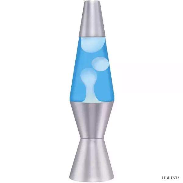 Lampa lawowa klasyczna z metalowym wykończeniem niebieska