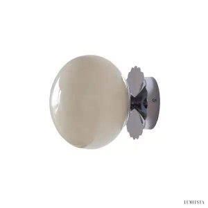 Lampa ścienna kulista ze szkła w stylu Bauhaus