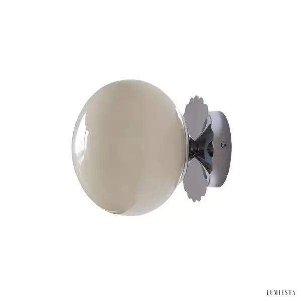 Lampa ścienna kulista ze szkła w stylu Bauhaus