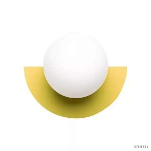 Kolorowa lampa ścienna Nordic Candy z szklanym kloszem