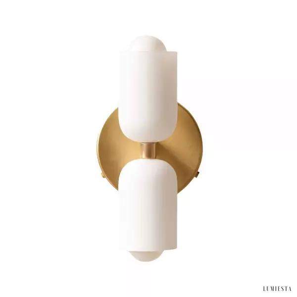 Lampy ścienne Nordyckie szklane dwugłowe w stylu minimalistycznym