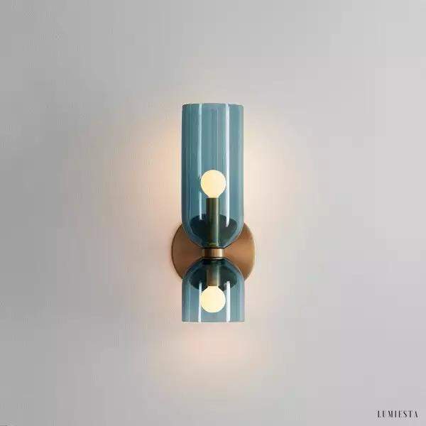 Lampa ścienna Edie i Betty w stylu nowoczesnym z szkła opalowego