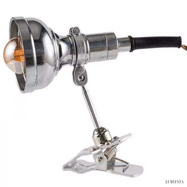 Lampka retro industrialna z klipsem regulowana wysokość