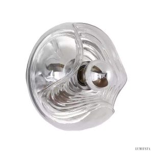 Lampa ścienna Bauhaus w kształcie okrągłym ze szkła