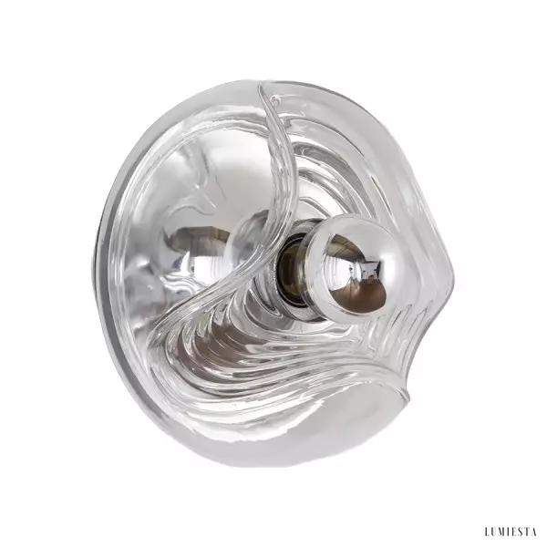 Lampa ścienna Bauhaus w kształcie okrągłym ze szkła