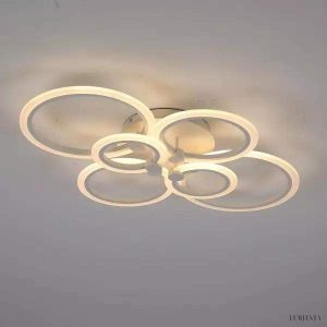 Nowoczesna lampa sufitowa LED w kształcie pierścieni 80 cm