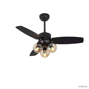 Nowoczesna industrialna lampa sufitowa z wentylatorem