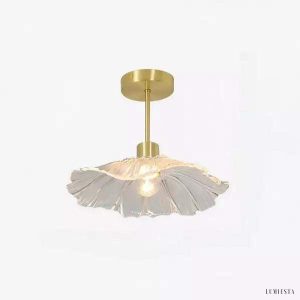 Lampy sufitowe Lotus w kształcie kwiatu ze szkła retro, styl vintage, 1-punktowa