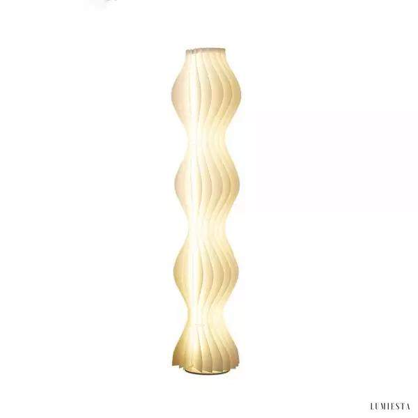 Modern LED floor lamp with wavy pattern 173 cm
