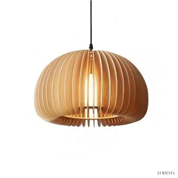 Wooden Pumpkin Pendant Lamp in Rustic Elegance Style