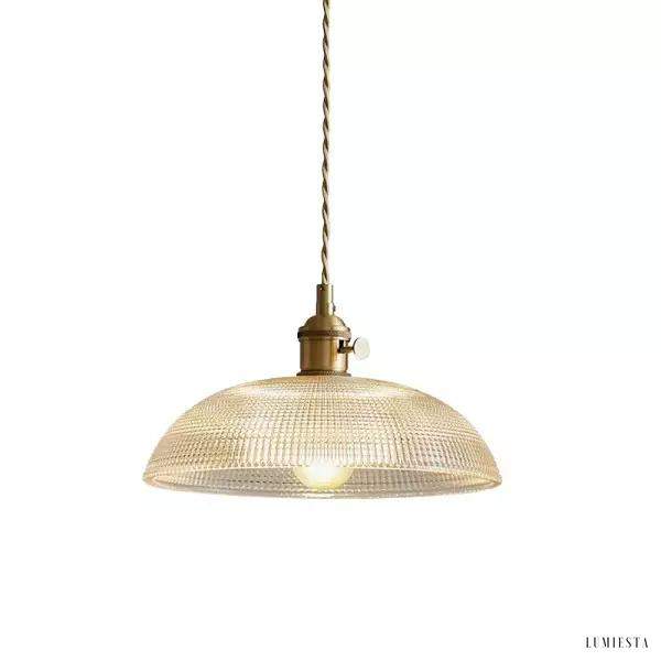 image_1-89.jpg Żebrowana lampa wisząca w stylu retro z mosiężnym kloszem