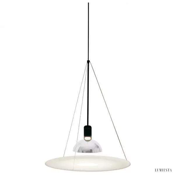Frisbi stylish round pendant lamp 60 cm black nickel