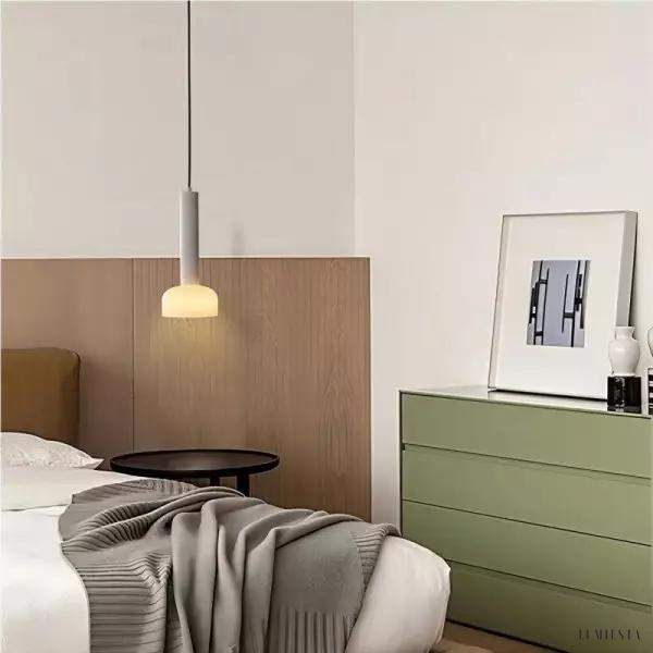 Nowoczesna włoska lampa wisząca minimalistyczna z kloszem szklanym