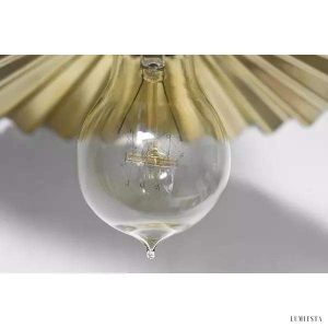 Mosiężna Lampa Wisząca Parasol w stylu rustykalnym